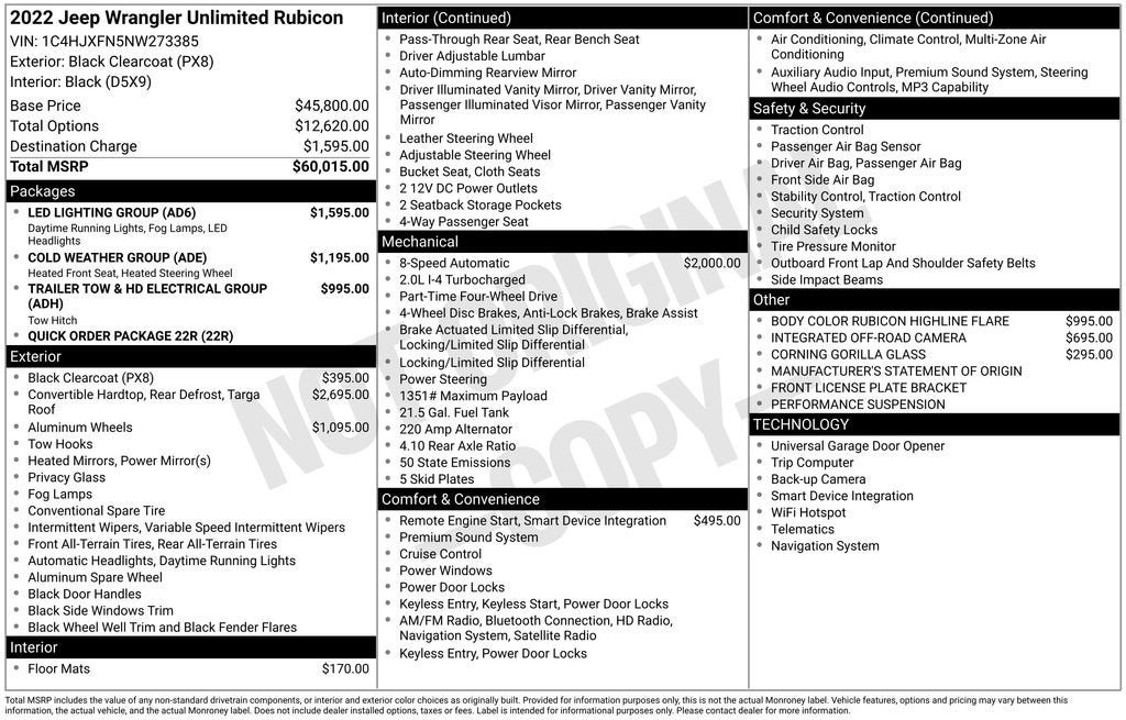 2022 Jeep Wrangler Unlimited Rubicon 4x4