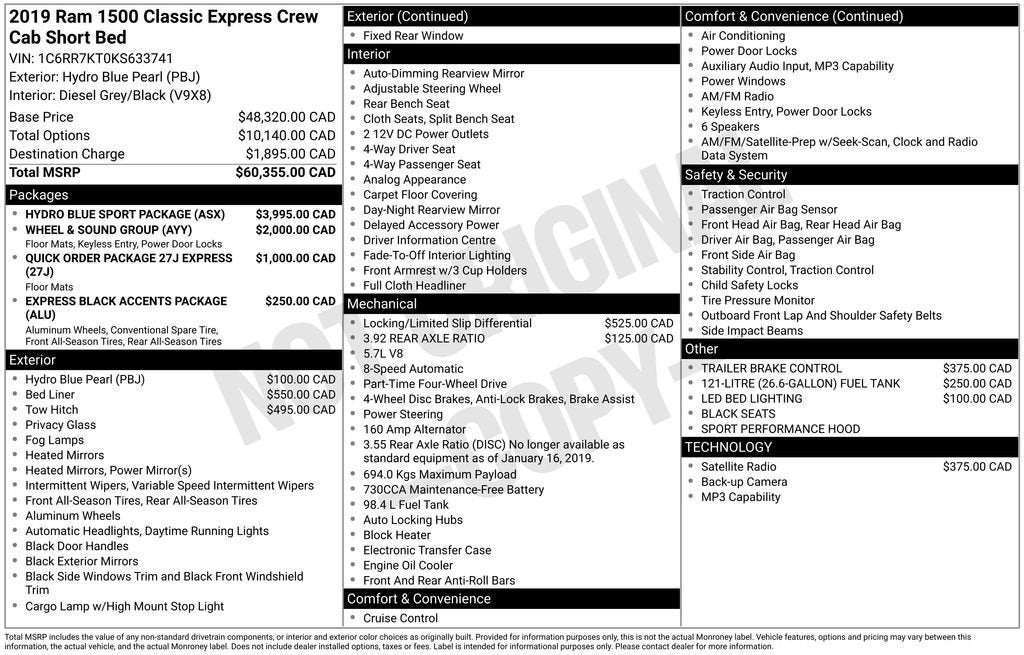 2019 RAM 1500 Classic Express