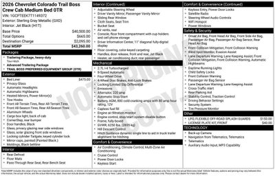 2026 Chevrolet Colorado Trail Boss