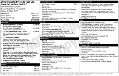 2026 Chevrolet Silverado 1500 LTZ