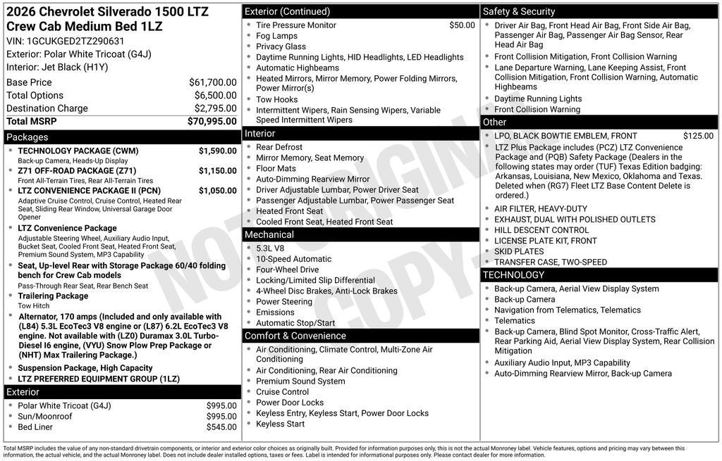 2026 Chevrolet Silverado 1500 LTZ
