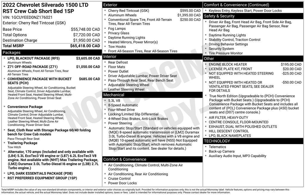 2022 Chevrolet Silverado 1500 LTD RST