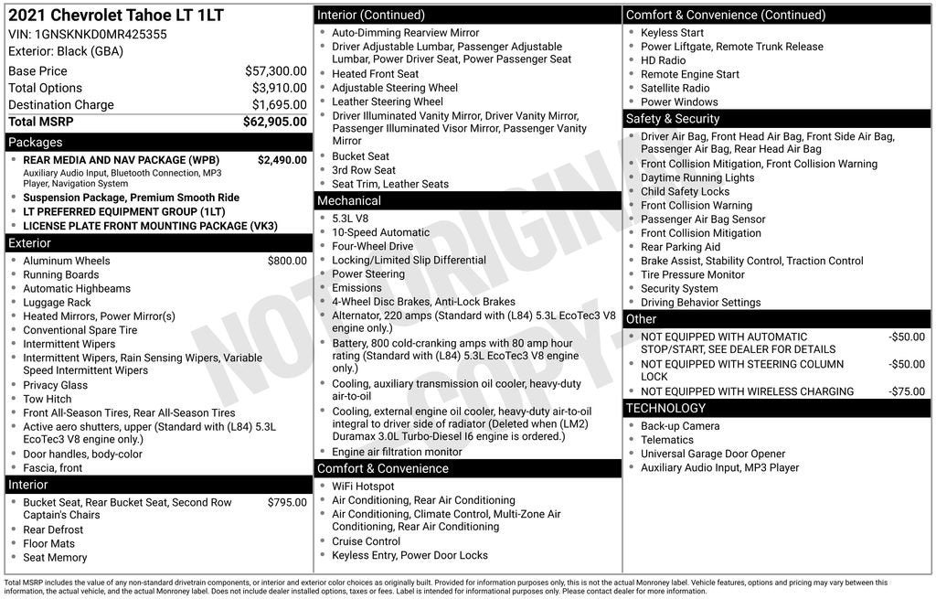 2021 Chevrolet Tahoe LT