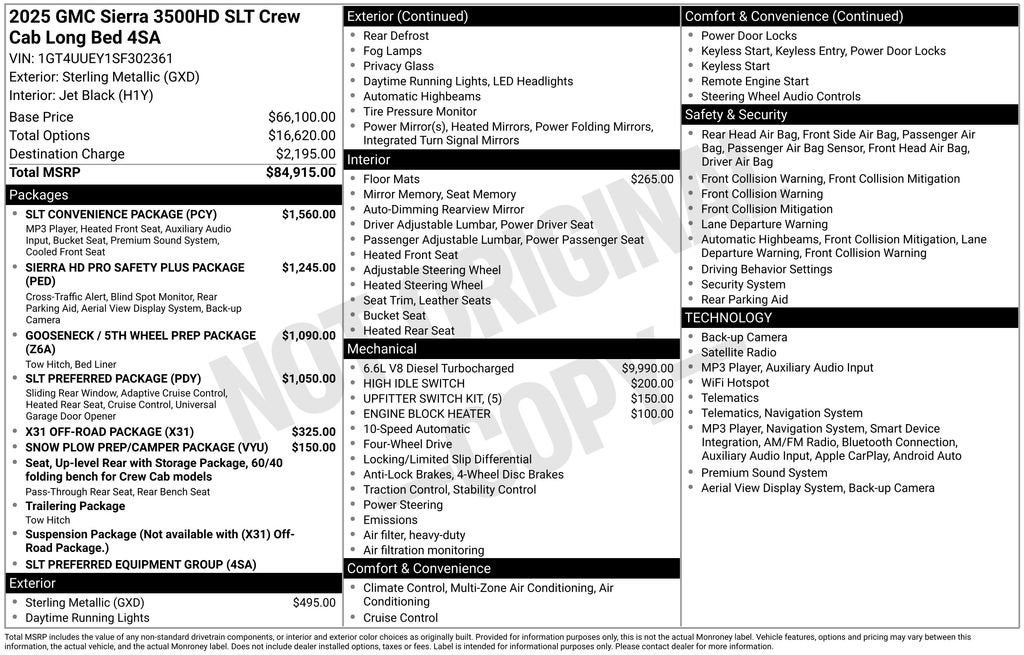 2025 GMC Sierra 3500 HD SLT