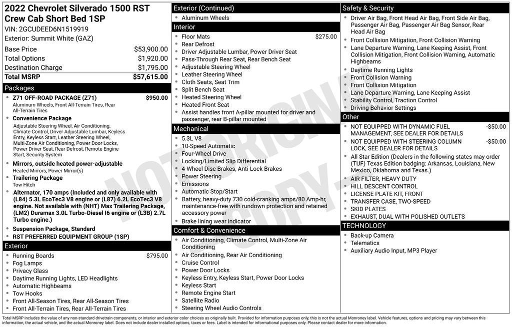 2022 Chevrolet Silverado 1500 RST