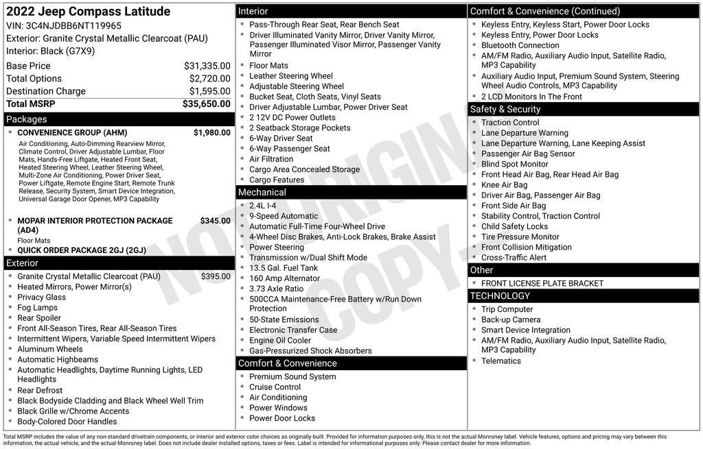 2022 Jeep Compass Latitude 4x4