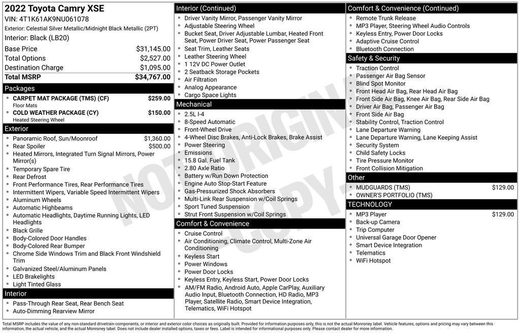 2022 Toyota Camry XSE