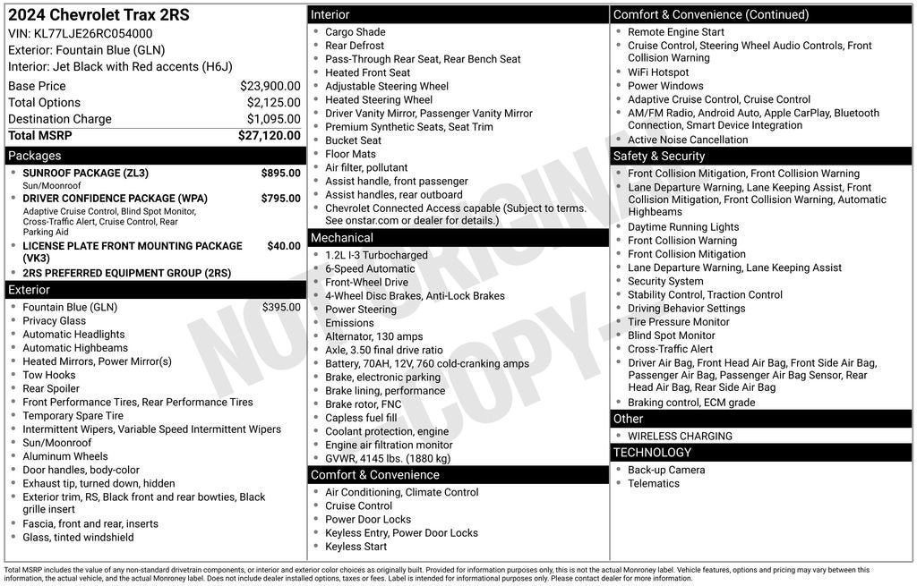 2024 Chevrolet Trax 2RS
