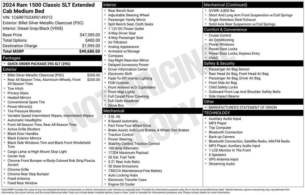 2024 RAM 1500 Classic SLT