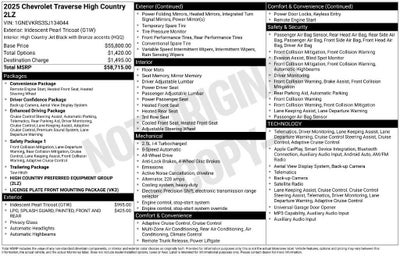 2025 Chevrolet Traverse AWD High Country