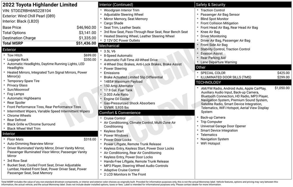 2022 Toyota Highlander Limited