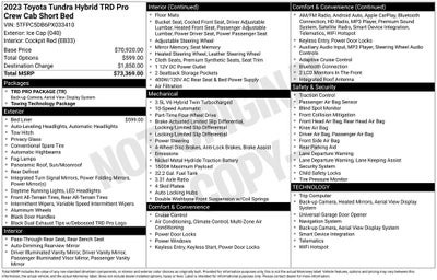 2023 Toyota Tundra Hybrid TRD Pro