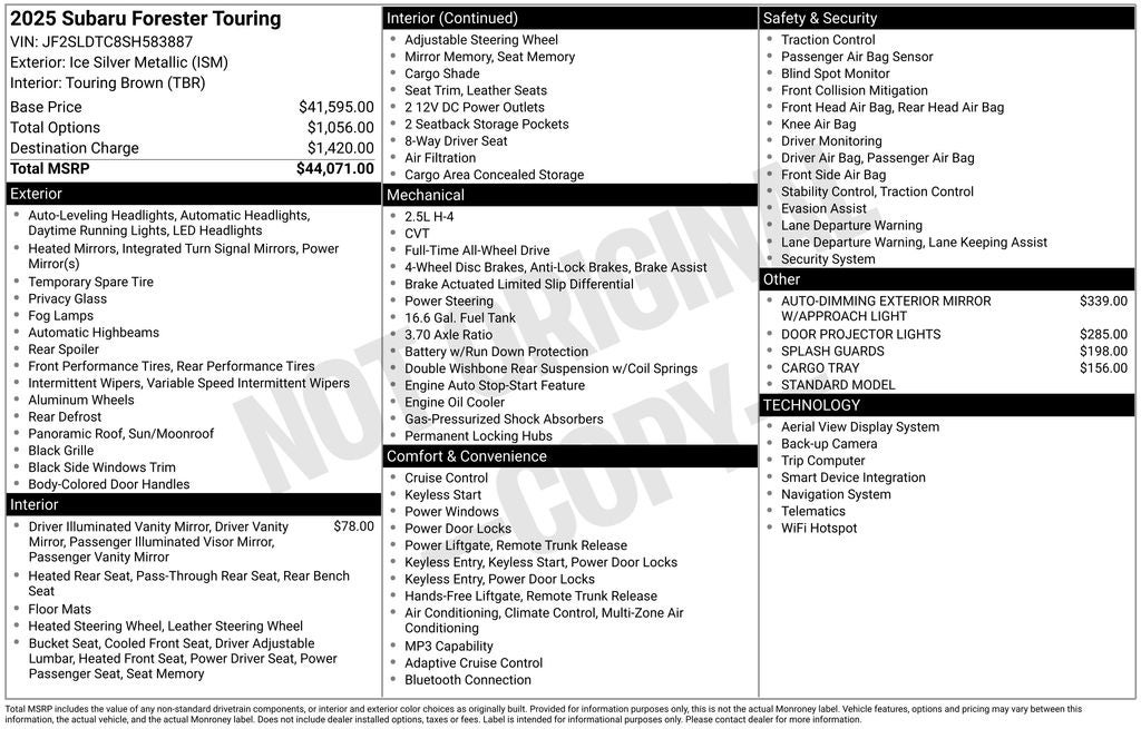 2025 Subaru Forester Touring