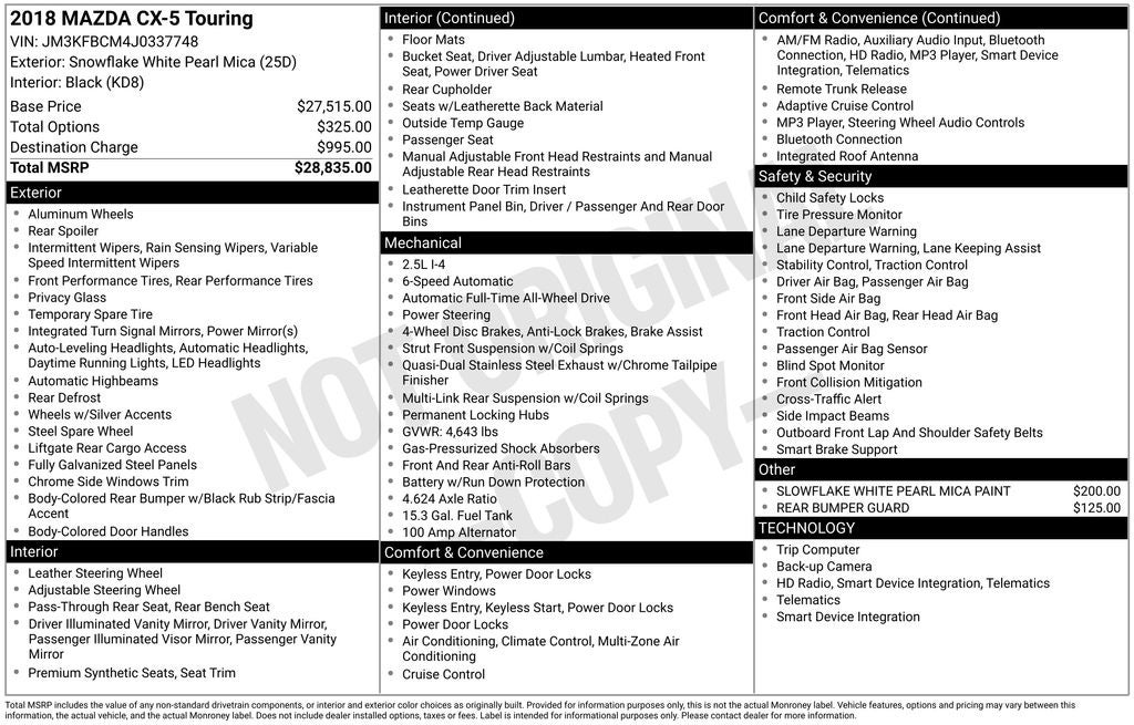 2018 Mazda Mazda CX-5 Touring