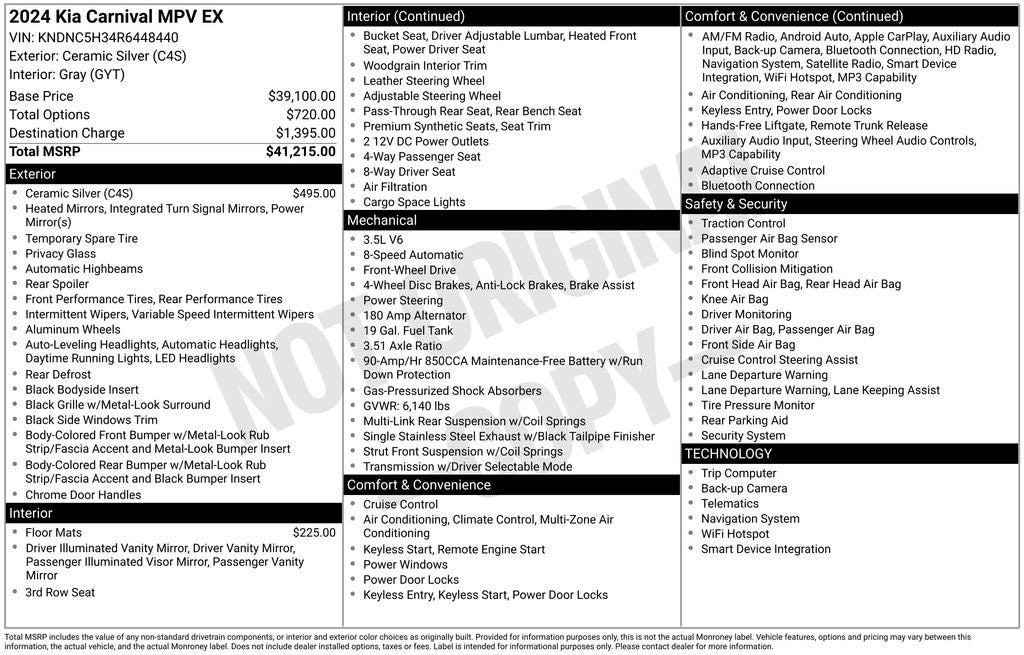 2024 Kia Carnival EX