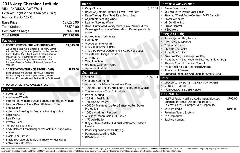 2016 Jeep Cherokee Latitude