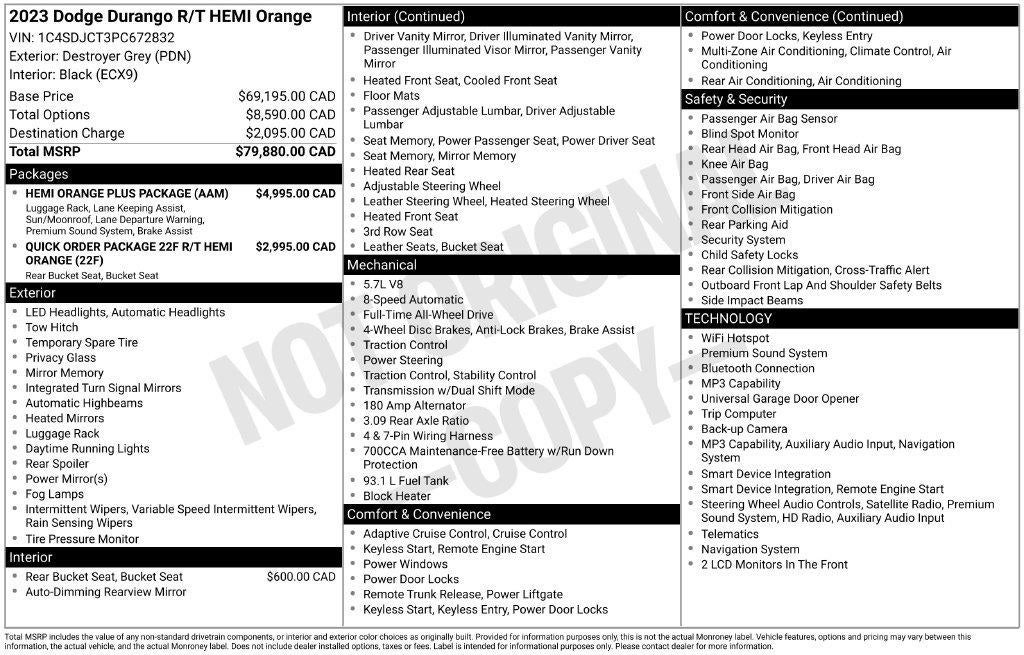 2023 Dodge Durango R/T Hemi Orange