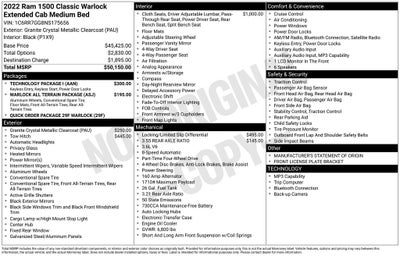 2022 RAM 1500 Classic Warlock
