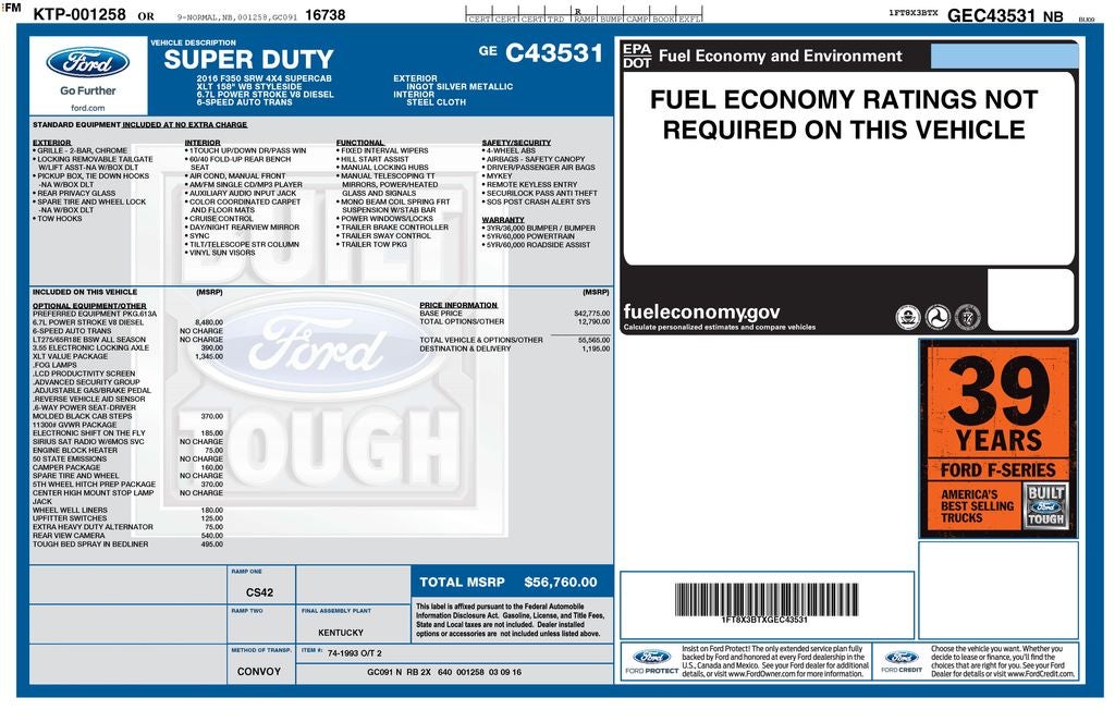 2016 Ford F-350SD XLT
