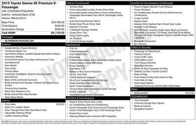 2015 Toyota Sienna SE Premium 8 Passenger