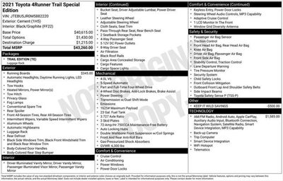 2021 Toyota 4Runner Trail