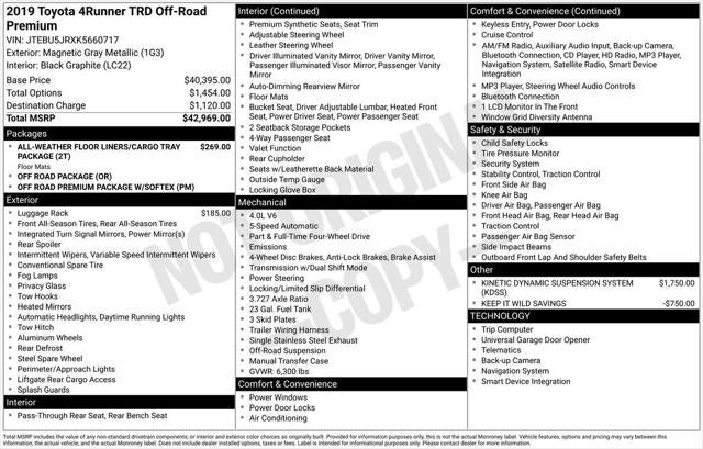 2019 Toyota 4Runner TRD Off-Road Premium