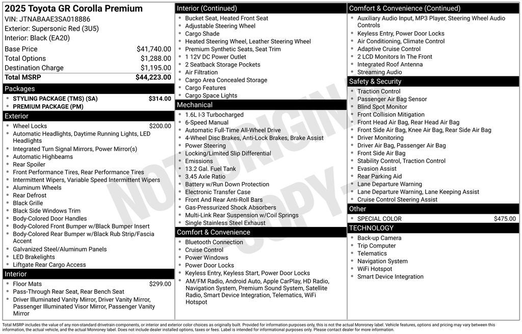2025 Toyota GR Corolla Premium