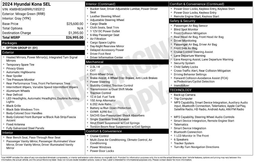2024 Hyundai Kona SEL