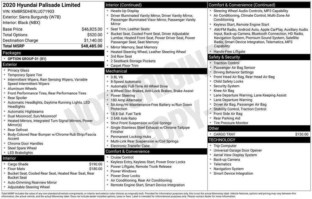 2020 Hyundai Palisade Limited
