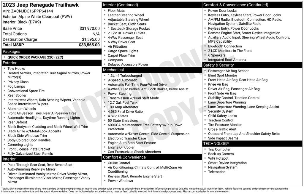 2023 Jeep Renegade Trailhawk
