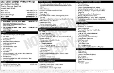 2023 Dodge Durango Orange Sport