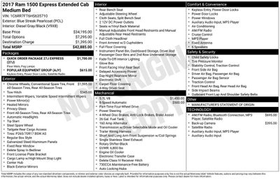2017 RAM 1500 Express Quad Cab 4x4 6'4' Box