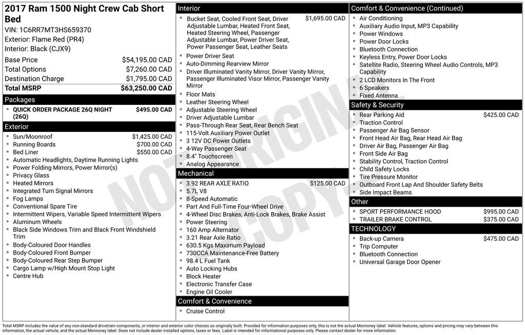2017 RAM 1500 Sport