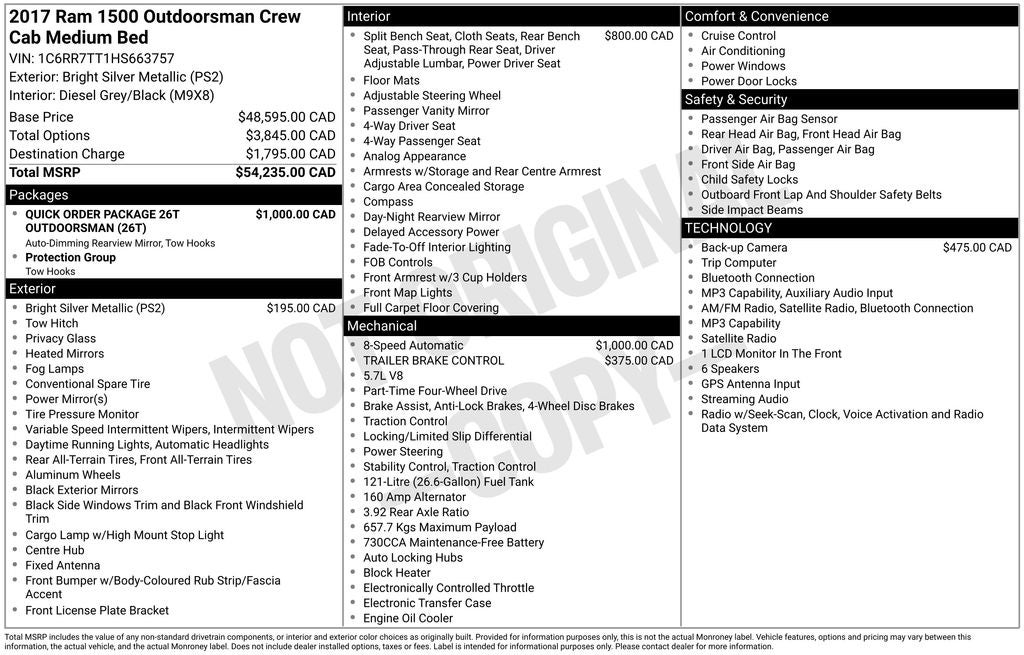 2017 RAM 1500 SLT