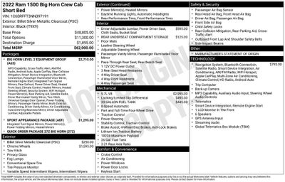 2022 RAM 1500 Big Horn Crew Cab 4x4 5'7' Box