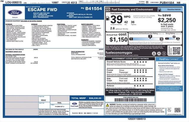 2023 Ford Escape Hybrid ST-Line