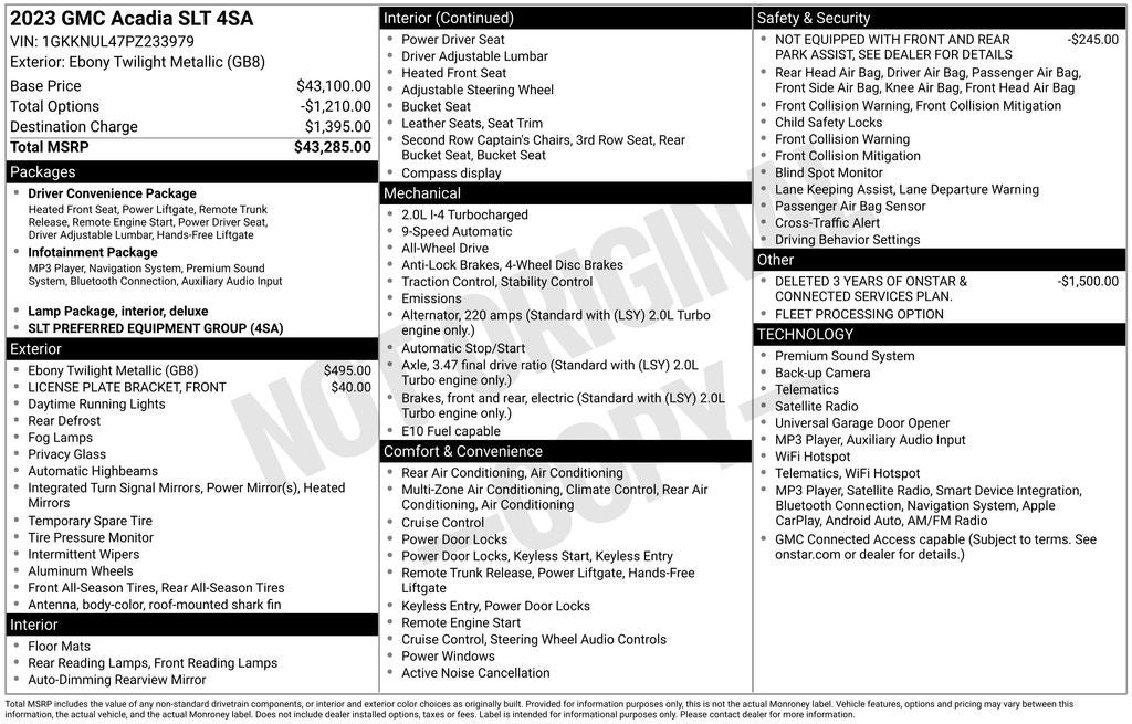 2023 GMC Acadia AWD SLT