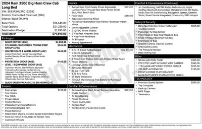 2024 RAM 3500 Big Horn Crew Cab 4x4 8' Box