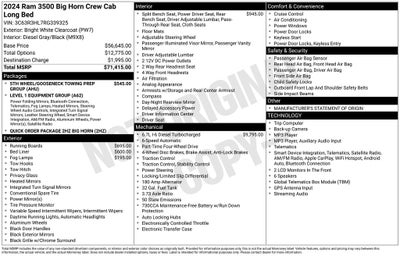 2024 RAM 3500 Big Horn Crew Cab 4x4 8' Box