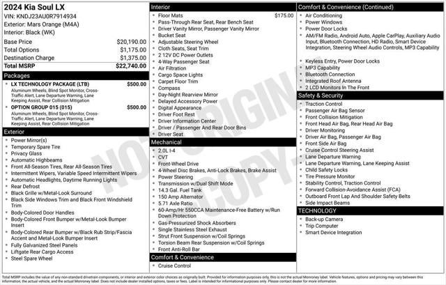 2024 Kia Soul LX