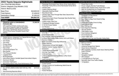 2022 Toyota Sequoia Nightshade