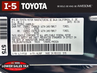 2026 Toyota Tacoma SR5