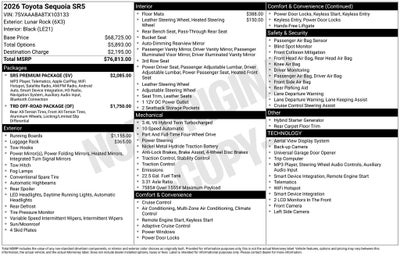2026 Toyota Sequoia SR5