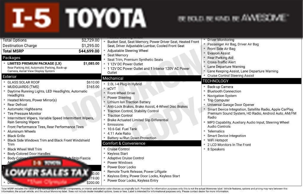 2027 Toyota Prius Plug-in Hybrid XSE Premium