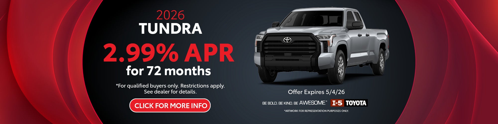 Toyota Tundra April 2026 Washington Incentives APR Special