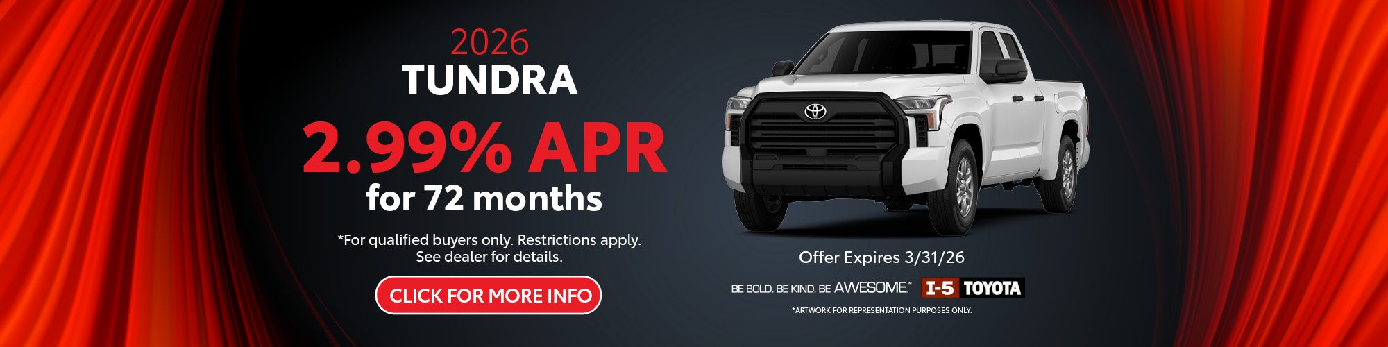Washington state toyota tundra march 2026 incentives APR
