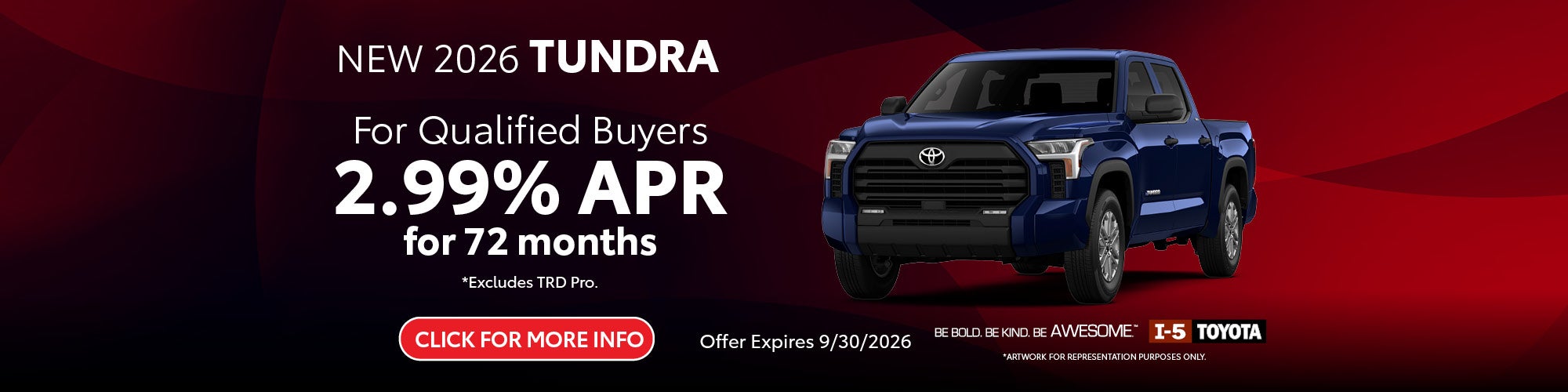 tundra september 2026 incentives